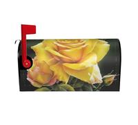 Coperture magnetiche per cassette postali con rosa gialla, dimensioni standard, 53,3 x 45,7 cm, copertura per cassetta delle lettere primaverile estate copertura per cassetta postale di benvenuto per