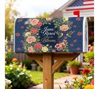 Coperture magnetiche per cassette postali con rose, eleganti colibrì primaverili e coccinelle primaverili blu navy per le vacanze per decorazioni per casa e giardino, 53 x 64 cm