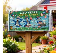 Coperture magnetiche per cassette postali con scheletro, fantasiose palline gonfiabili con stelle, giorno dell'indipendenza, copertura per cassetta della posta verde, decorazione per esterni, giardino