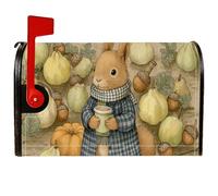 Coperture magnetiche per cassette postali con scoiattolo, copertura per cassetta postale autunnale rustica zucca zucca autunnale tonalità della terra copertura per la decorazione esterna del cortile