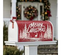 Coperture magnetiche per cassette postali con scritta "Merry Christmas", per decorare la cassetta delle lettere del portico anteriore, 45,7 x 53,7 cm