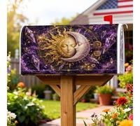 Coperture magnetiche per cassette postali con sole, luna celeste mistica e stelle autunnali, decorazioni per cassette delle lettere per decorazione del prato, 45,7 x 53,3 cm
