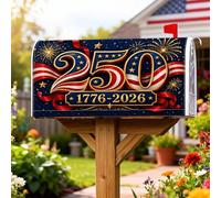 Coperture magnetiche per cassette postali con stelle, strisce celebrative patriottiche, fuochi d'artificio del 4 luglio, decorazioni rosse per cassetta delle lettere per la decorazione del portico