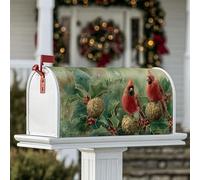 Coperture magnetiche per cassette postali con uccelli, decorazioni natalizie per la porta d'ingresso, 45,7 x 53,7 cm
