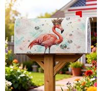 Coperture magnetiche per cassette postali con uccelli tropicali, giocose tropicali con bolle reali estive color pesca, protezione per la decorazione del cortile, 53 x 64 cm