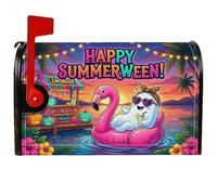 Coperture magnetiche per cassette postali con uccelli tropicali, giocoso fantasma tropicale limonata, copertura estiva per cassetta della posta color pesca, decorazione da giardino per esterni, 45,7 x