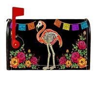 Coperture magnetiche per cassette postali con uccelli tropicali, rose vivaci e fantasiose viole del pensiero per Halloween, decorazioni per cassetta delle lettere per cortile, 45 x 53 cm