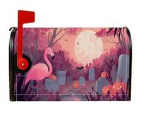 Coperture magnetiche per cassette postali con uccelli tropicali, zucche fantasiose di Halloween, luna, Halloween, pesca, decorazione per portico anteriore, 53 x 65,5 cm