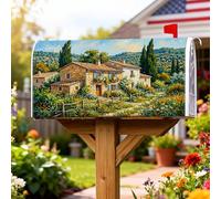 Coperture magnetiche per cassette postali, copertura per cassetta postale rustica e incantevole con fiori verdi estivi, decorazione per giardino, patio, 45,7 x 53,7 cm