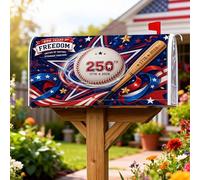 Coperture magnetiche per cassette postali da baseball, copertura patriottica festiva a stelle e strisce rosse per il giorno dell'indipendenza coperture per cassetta delle lettere per esterni per
