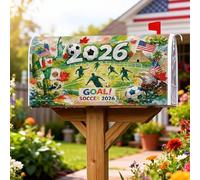 Coperture magnetiche per cassette postali da calcio, copertura per cassetta postale verde con aquila sportiva e festiva per esterni, 53 x 64 cm