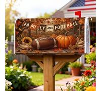 Coperture magnetiche per cassette postali da calcio, rustiche con zucche di fattoria, girasole, autunnali, arancione, per decorazioni per casa e giardino, 45,7 x 53,7 cm