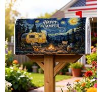 Coperture magnetiche per cassette postali da campeggio, rustiche all'aperto con chitarra antincendio estiva, colore giallo, protezione per la decorazione del cortile 45,7 x 53,7 cm