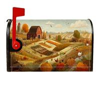 Coperture magnetiche per cassette postali da fienile, rustiche, zucche di fattoria, polli, autunnali, copertura decorativa per cassetta delle lettere per la porta d'ingresso, 53 x 65 cm