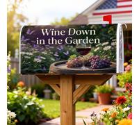 Coperture magnetiche per cassette postali da giardino, rustiche per bicchieri di vino con margherite estive verdi per le vacanze, decorazione da cortile 45,7 x 53,7 cm