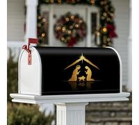 Coperture magnetiche per cassette postali della nività, sagoma natalizia a forma di stella natalizia, dorate, decorazione per esterni e cortile, 45,7 x 53,3 cm