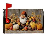 Coperture magnetiche per cassette postali di Babbo Natale, autunnali, rustiche, zucca, frutta, autunno, arancione, decorazione per esterni da cortile, 45,7 x 53,3 cm