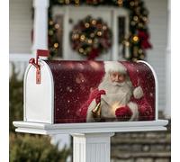 Coperture magnetiche per cassette postali di Babbo Natale, campane natalizie per lettere natalizie rosse, per decorazione portico anteriore, 53 x 65,5 cm