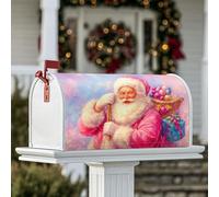 Coperture magnetiche per cassette postali di Babbo Natale, ornamenti natalizi per regali di Natale, color pesca, decorazione per portico anteriore, 53 x 64 cm