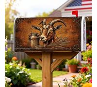 Coperture magnetiche per cassette postali di capra, rustiche per lattine di latte, grano, marrone, per decorazione cortile anteriore, 45,7 x 53,3 cm