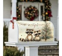 Coperture magnetiche per cassette postali di procione, con foglie di pino rustico e festive, per decorare il cortile, 53 x 64 cm