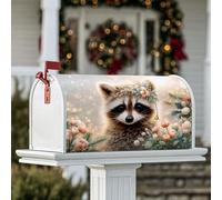 Coperture magnetiche per cassette postali di procione, fantasiose ispirate alla natura, fiori e bacche autunnali, morbidi pastelli, protezione per la decorazione del portico anteriore, 53 x 64 cm