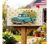 Coperture magnetiche per cassette postali estive, rustiche e vintage, motivo girasole, per decorare la porta d'ingresso, 45,7 x 53,7 cm