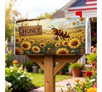 Coperture magnetiche per cassette postali estive, rustiche estive, girasole miele, copertura decorativa per cassetta postale gialla per la decorazione del cortile anteriore 53 x 64 cm