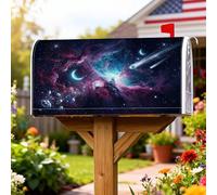 Coperture magnetiche per cassette postali Galaxy, cosmica mistica cometa luna spazio blu coperture per cassetta postale per esterni per decorazione prato 53 x 64 cm