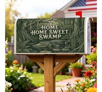 Coperture magnetiche per cassette postali in alligatore, copertura per cassetta postale rustica naturale con fogliame estivo verde per la decorazione del portico anteriore, 45,7 x 53,7 cm