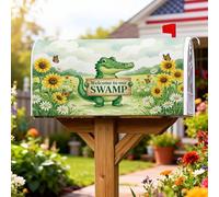 Coperture magnetiche per cassette postali in alligatore, fantasiose e giocose girasoli e farfalle, decorazioni per cassetta delle lettere verde per giardino, patio, 45,7 x 53,3 cm