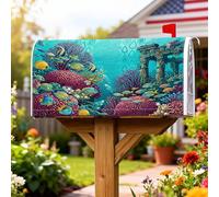 Coperture magnetiche per cassette postali in corallo, decorazioni per cassette postali da giardino e cortile, 45,7 x 53,7 cm