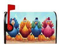 Coperture magnetiche per cassette postali in Turchia, motivo con piume di zucca del Ringraziamento, decorazioni per esterni, 45 x 53 cm