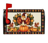 Coperture magnetiche per cassette postali in Turchia, per il Ringraziamento, con foglie di zucca e foglie arancioni, per decorazioni esterne da cortile, 53 x 64 cm