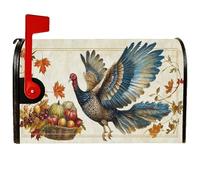 Coperture magnetiche per cassette postali in Turchia, per il Ringraziamento, rustiche, zucche, uva, Ringraziamento, colore marrone, per decorare il cortile, 45,7 x 53,7 cm