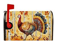 Coperture magnetiche per cassette postali in Turchia, rustiche con foglie autunnali e bacche, decorazioni per cassette postali arancioni per la casa e il giardino, 45 x 53 cm
