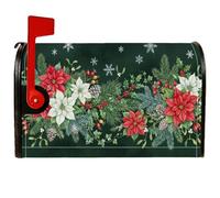Coperture magnetiche per cassette postali invernali con stelle di Natale | Tema botanico invernale, involucri per cassette postali, pigne e accenti di bacche, attacco magnetico