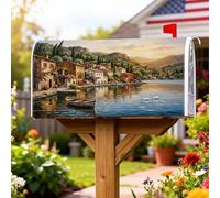 Coperture magnetiche per cassette postali per barche, paesaggi rustici per caselle delle lettere con acqua estiva blu, per esterni, giardino, cortile, decorazione 45,7 x 53,3 cm