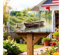 Coperture magnetiche per cassette postali per barche, rustiche alberi d'acqua naturali estive, copertura per la casa e il giardino, decorazioni per casa e giardino, 53 x 64 cm