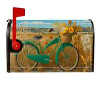 Coperture magnetiche per cassette postali per bici, rustiche per caselle delle lettere di fattoria, decorazioni verdi autunnali per la casa e il giardino, 45,7 x 53,3 cm