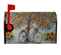 Coperture magnetiche per cassette postali per bici, rustiche vintage albero girasoli estate verde involucro per cassetta postale decorazione giardino cortile 45,7 x 53,3 cm