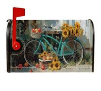 Coperture magnetiche per cassette postali per bicicletta, rustiche, girasoli, mele, autunnali, copertura per cassetta postale gialla, decorazione per porta d'ingresso, 45,7 x 53,7 cm