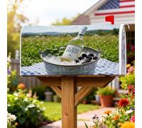 Coperture magnetiche per cassette postali per bottiglie, bacche estive rilassate, verde menta verde estate, decorazioni per casa e giardino, 45,7 x 53,3 cm