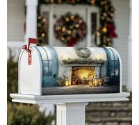 Coperture magnetiche per cassette postali per camino, lanterne invernali rustiche invernali blu per cassette postali per decorazioni esterne 53 x 64 cm