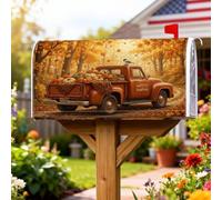 Coperture magnetiche per cassette postali per camion, rustiche fattoria zucche foglie autunnali arancioni protezione per la decorazione esterna del cortile 53 x 64 cm