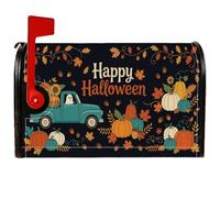 Coperture magnetiche per cassette postali per camion, rustiche moderne zucche fantasma Halloween nero decorativo per decorazioni per casa e giardino, 53 x 64 cm