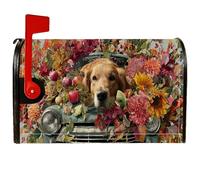 Coperture magnetiche per cassette postali per cani, autunnali rustiche girasoli frutti autunnali arancioni, protezione per la decorazione del giardino e cortile, 45,7 x 53,7 cm