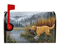 Coperture magnetiche per cassette postali per cani, copertura per cassetta postale stagionale con anatra naturale rustica marrone autunnale per esterni decorazione da cortile 53 x 64 cm