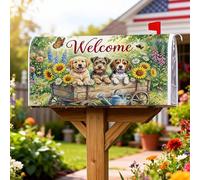 Coperture magnetiche per cassette postali per cani, decorazione rustica per cassetta delle lettere da giardino e cortile, 45,7 x 53,7 cm