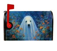 Coperture magnetiche per cassette postali per cani, fantasiose decorazioni per cassetta delle lettere con fiori vivaci e fiori primaverili, per giardino, patio, 45,7 x 53,3 cm